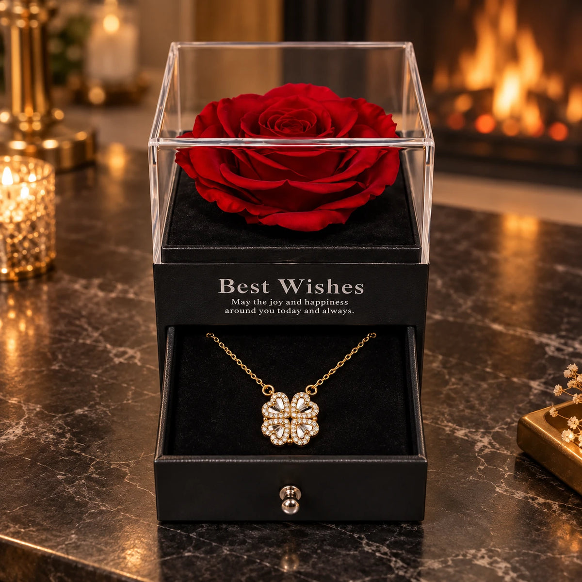 Eternal Hearts · Gold / Crystal Eternal Rose