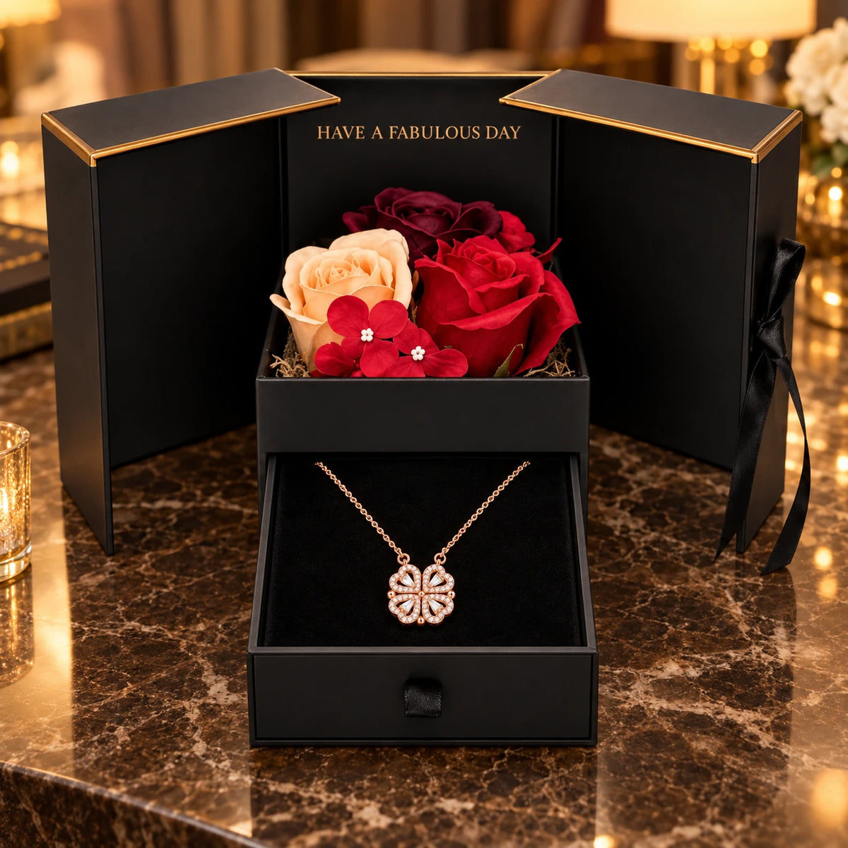 Eternal Hearts · Rose Gold / Golden Doors · Black