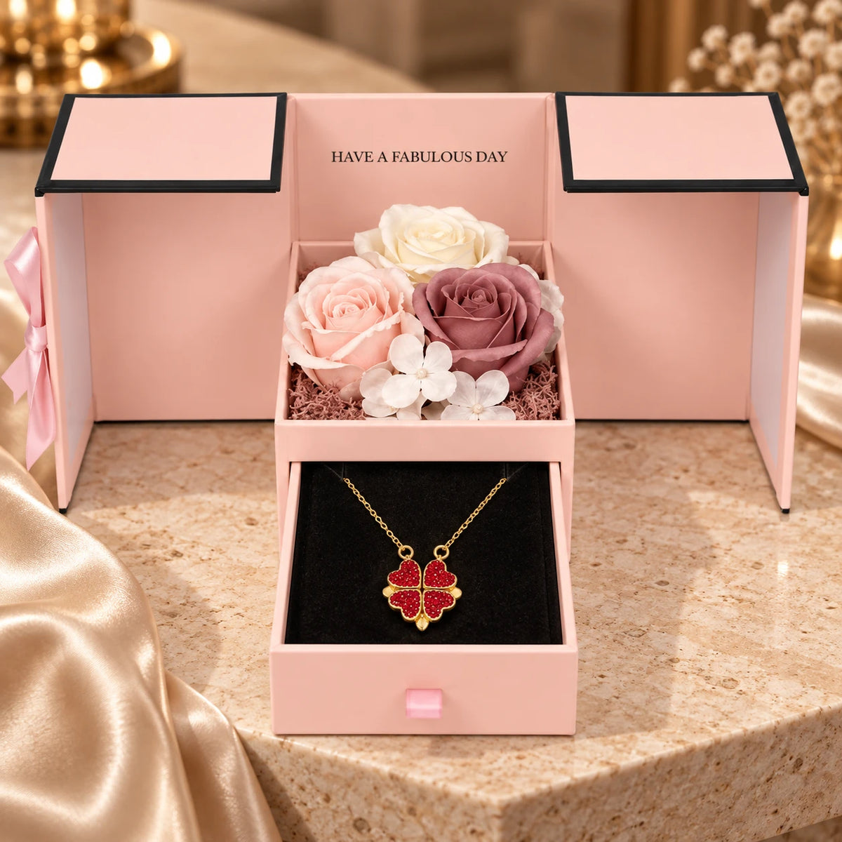 Ruby Hearts · Gold / Blush Romance · Pink